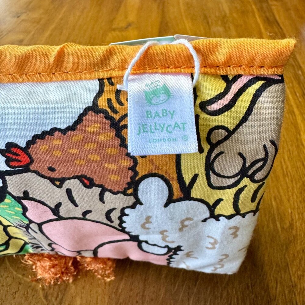 BABY JELLYCAT FARM TAILS Fabric Book Retired NWT Crinkly Interactive Touch NEW - Picture 8 of 11